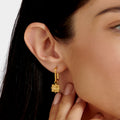 'Luck' Waterproof Gold Antique Coin Hoop Earrings