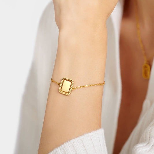 Optimism' Waterproof Gold Spinning Amulet Bracelet