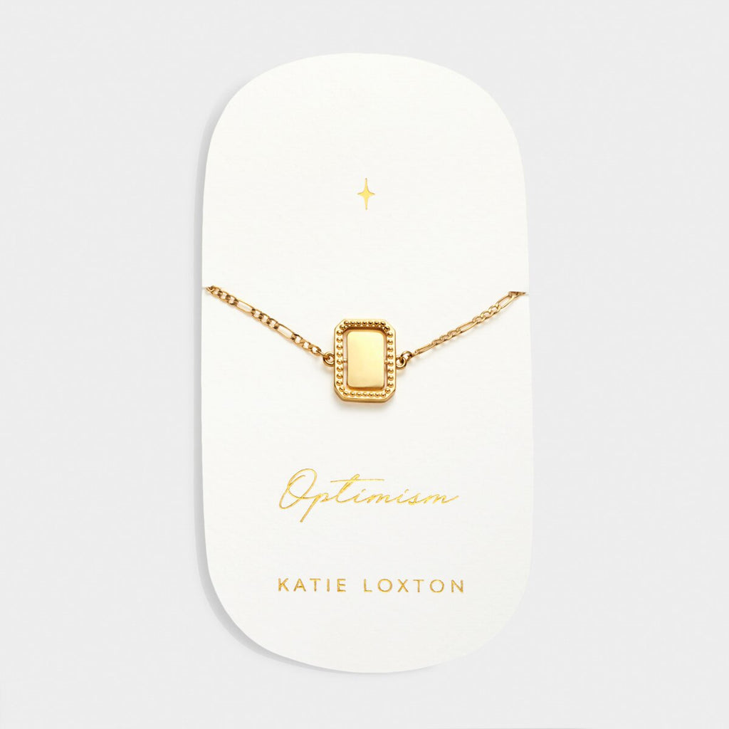 Optimism' Waterproof Gold Spinning Amulet Bracelet