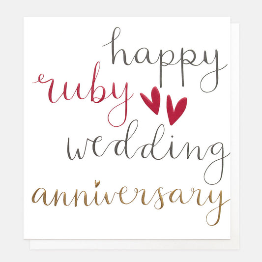 Happy Ruby Wedding Anniversary