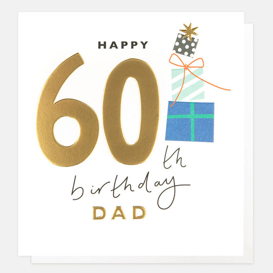 Happy 60th Birthday Dad Present Stack