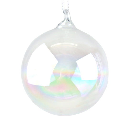 Glass Bauble 8cm - Soap Bubble