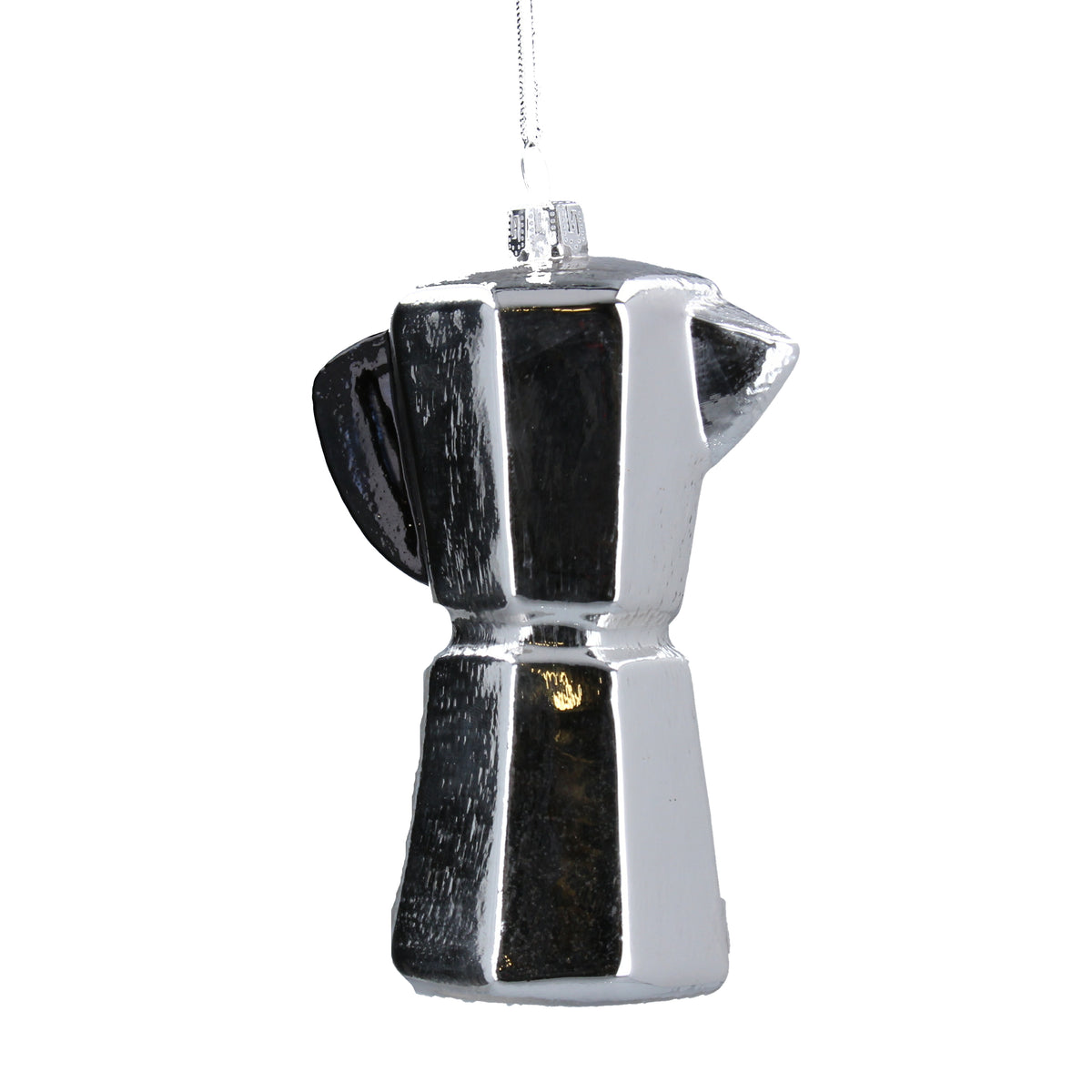 Glass Shape Dec 10cm - Silver Coffee Perculator