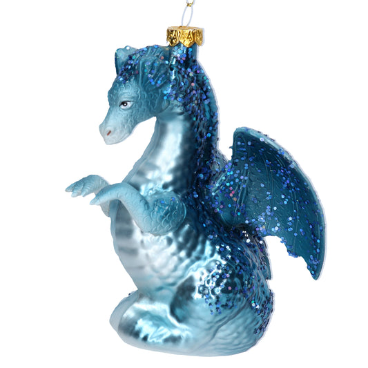 Glass Shape 12cm - Blue Dragon