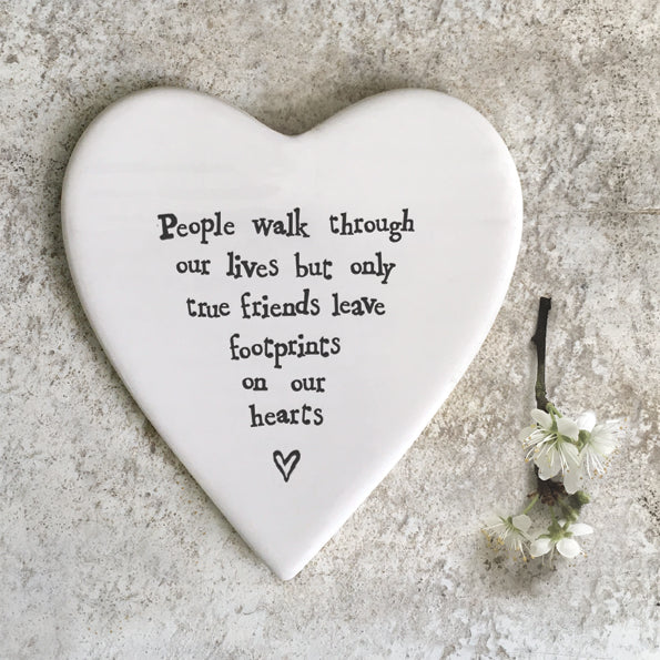 Porcelain coaster - People walk through our lives