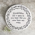 Leaf coaster-Grandchildren fill a space