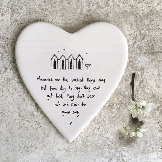 Heart coaster-Memories are loveliest things