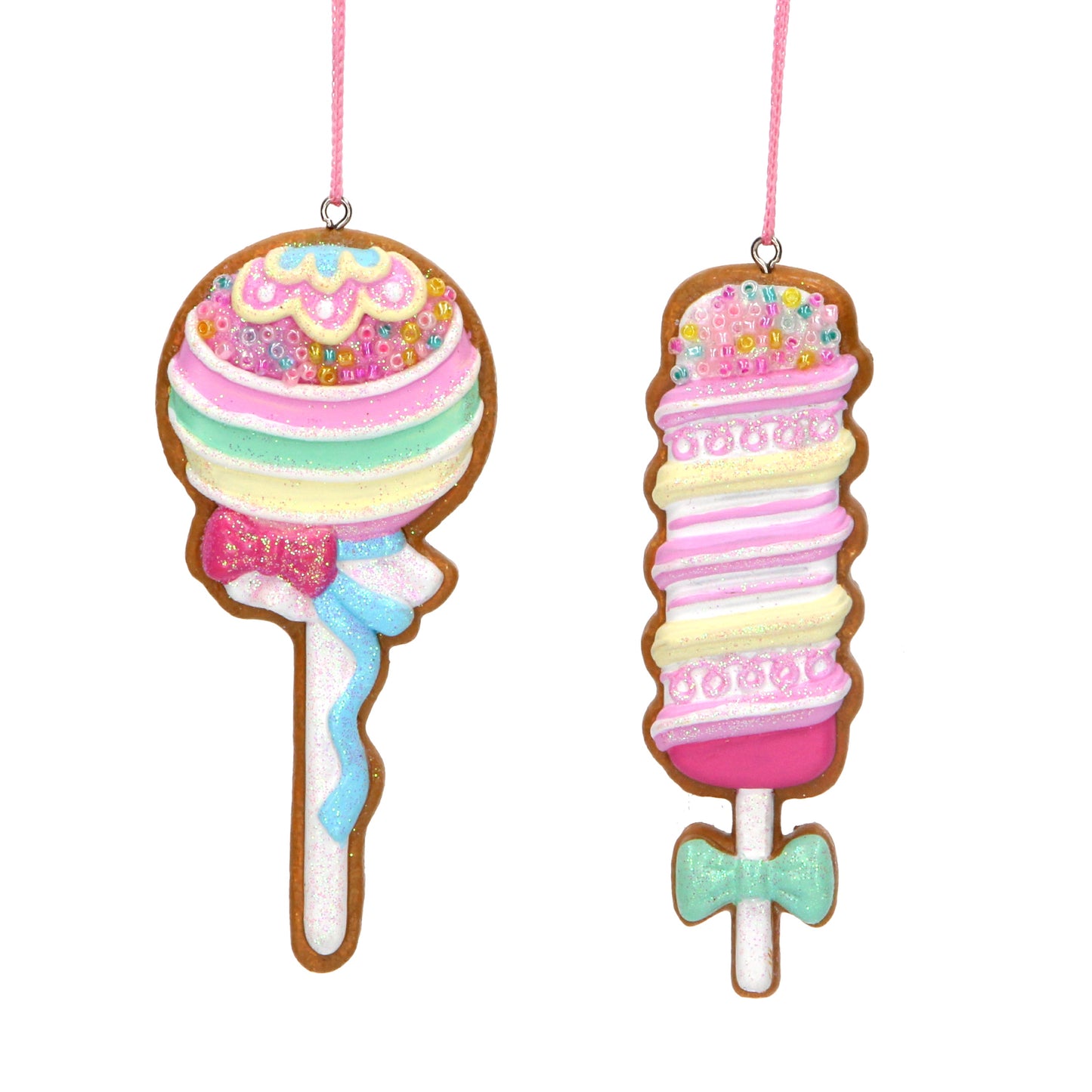 Pastel Gingerbread Lolly Decoration