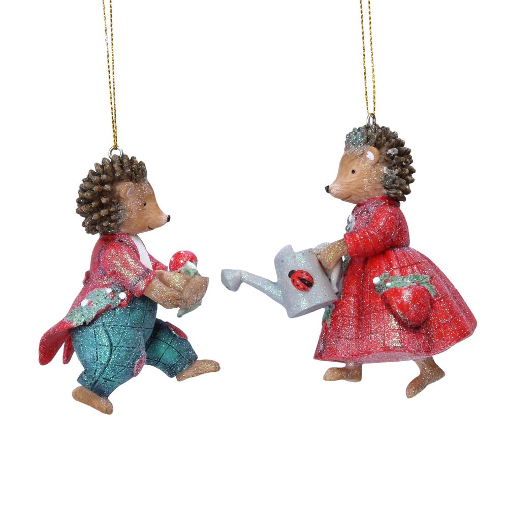 Mr and Mrs Woodland Creature Resin Decorations was £9.99
