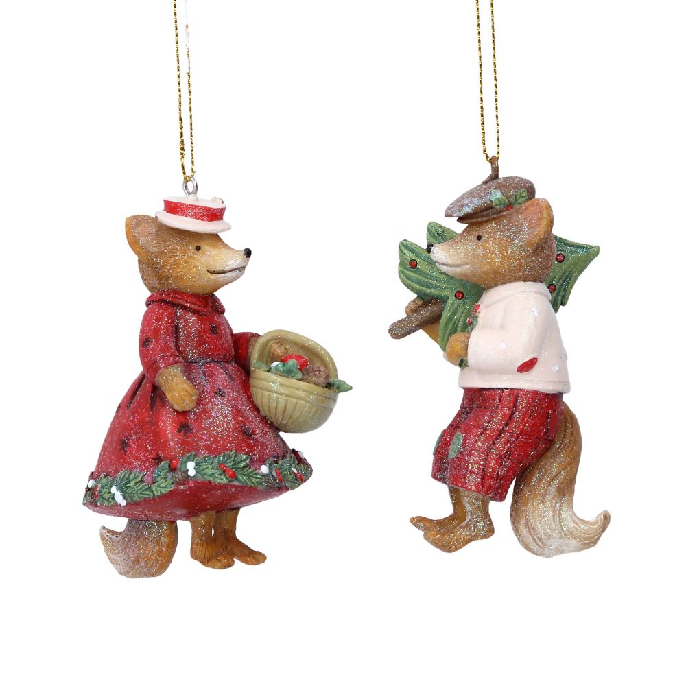 Mr and Mrs Woodland Creature Resin Decorations was £9.99
