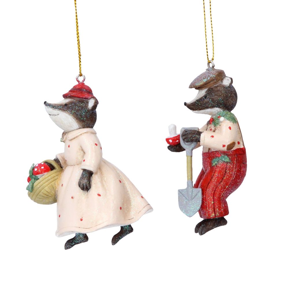 Mr and Mrs Woodland Creature Resin Decorations was £9.99
