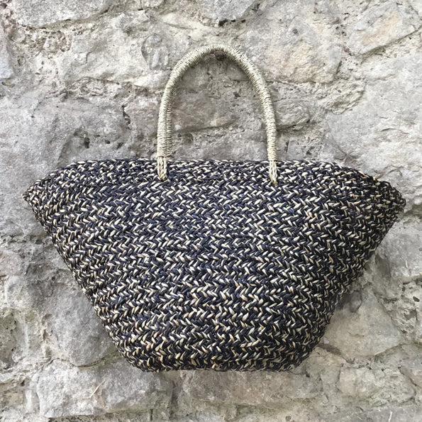 Shopping basket-Black/Natural