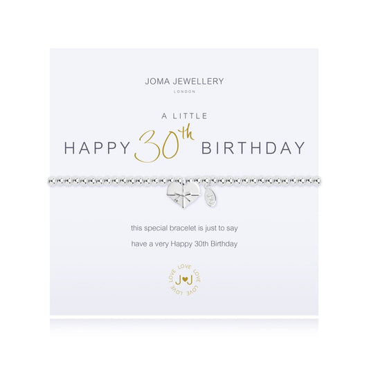 Age 30 - A Little Happy 30th Birthday Bracelet