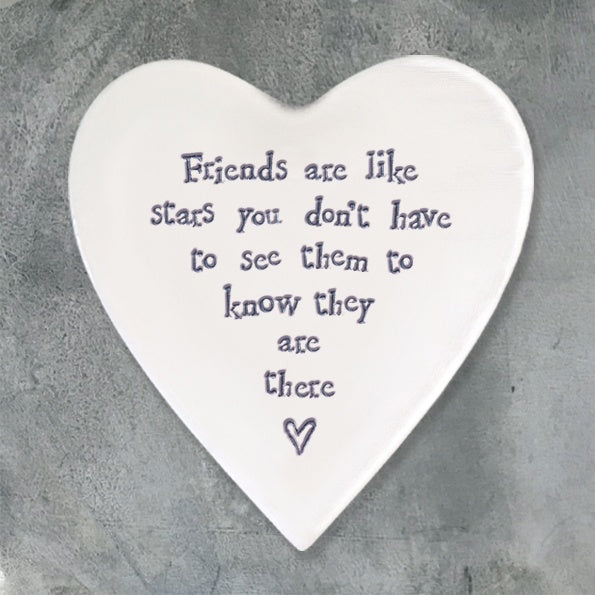 Porcelain coaster Friends are Like Stars