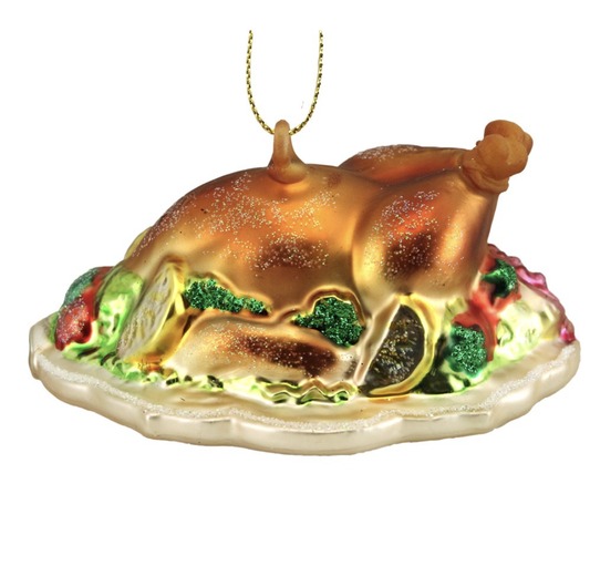 Turkey Dinner Glass Decoration was £12.50