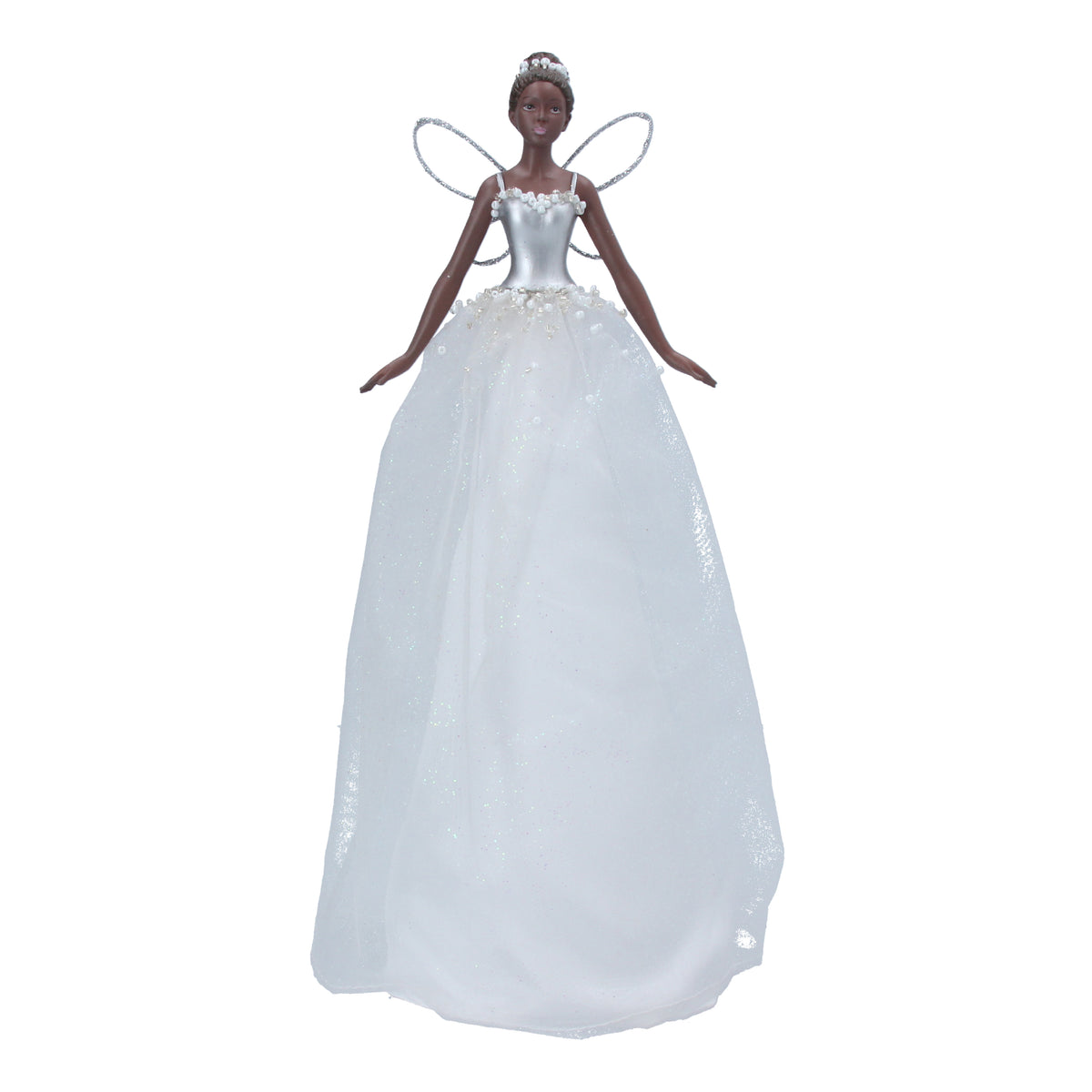 Tree Top Fairy Angel 28cm - White/Silver