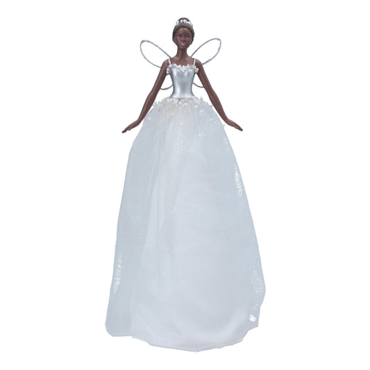 Tree Top Fairy Angel 28cm - White/Silver