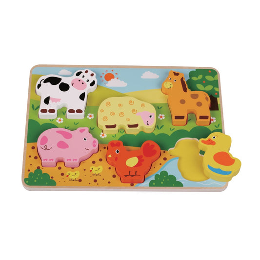 Chunky Wooden Puzzle - Farm