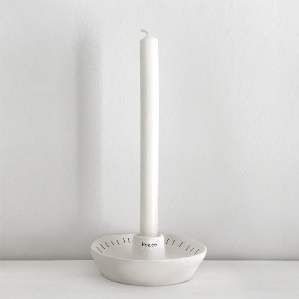 Porcelain candle holder - Peace