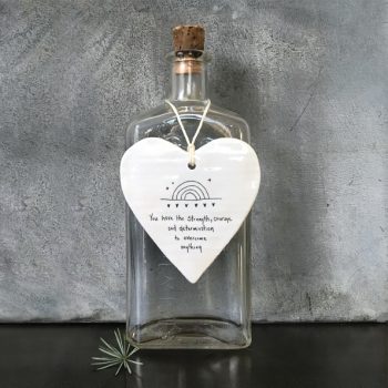 Wobbly round heart - You Have strength, courage