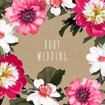 40th Ruby Wedding Anniversary Flowers