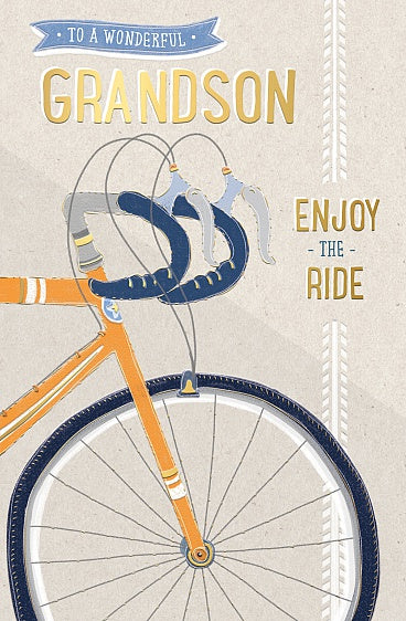 Grandson Bike Enjoy The Ride