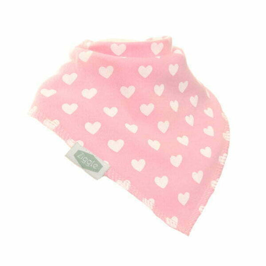 Pink and White Hearts Bib