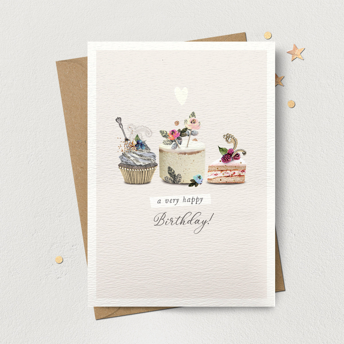 Happy Birthday Three Cakes
