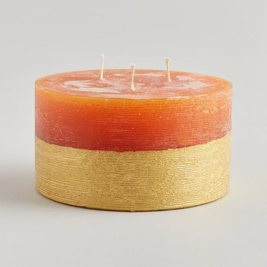 Orange & Cinnamon Gold Half-Dipped Multiwick Candle