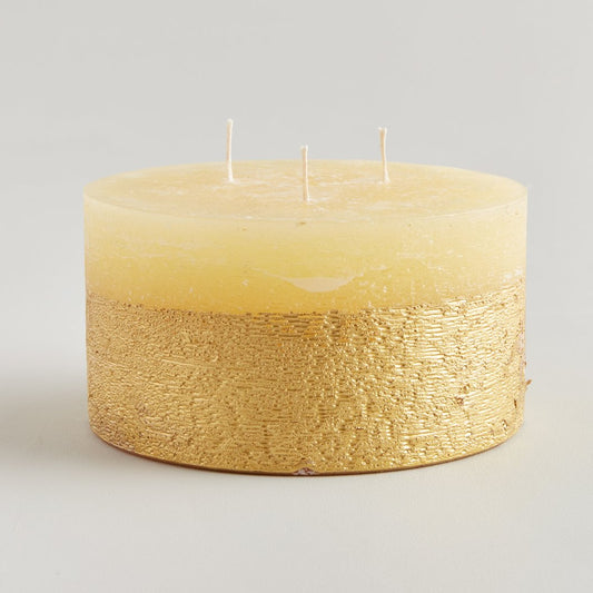 Inspiritus Gold/Ivory Half-Dipped Multiwick Candle