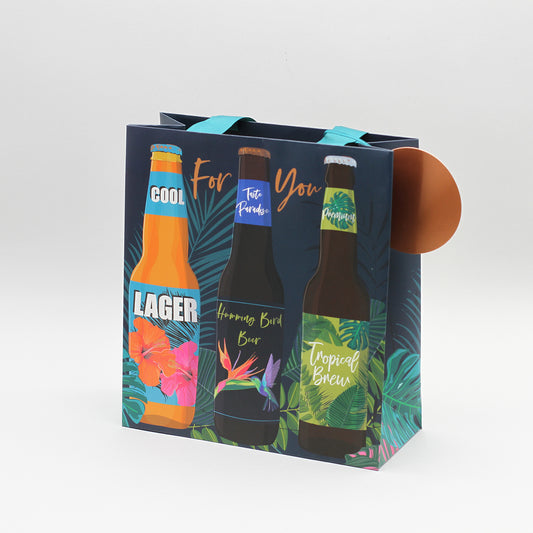 Gift Bag - Beer/Blue