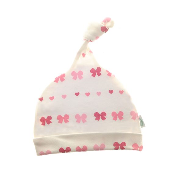 Hearts and Bows Baby Hat