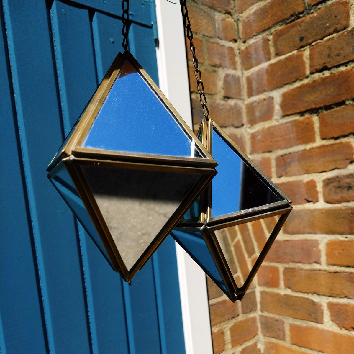 Medium Mirrored Hanging Diamond