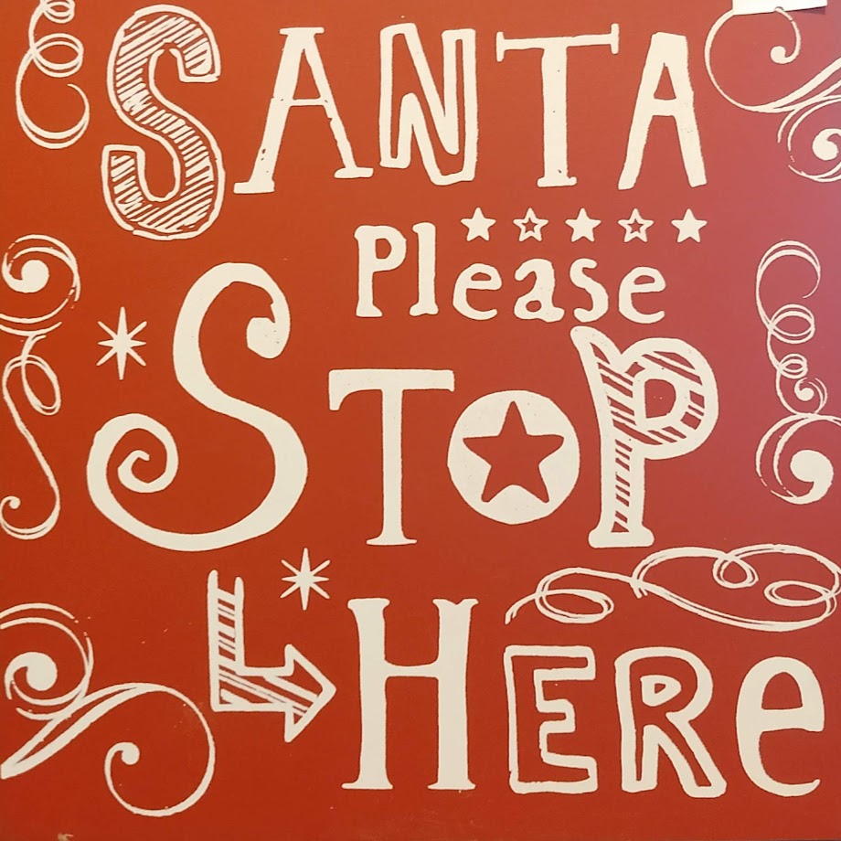 ! Wooden Santa Please Stop Here Sign was £8.99