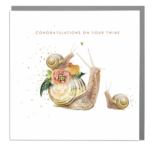 Wildlife Botanical - Congratulations on Your Twins Snails