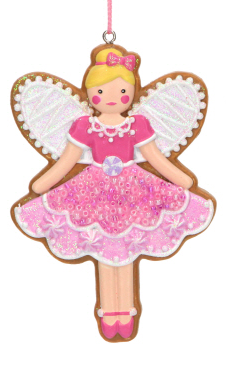 Pastel Gingerbread Fairy Decoration