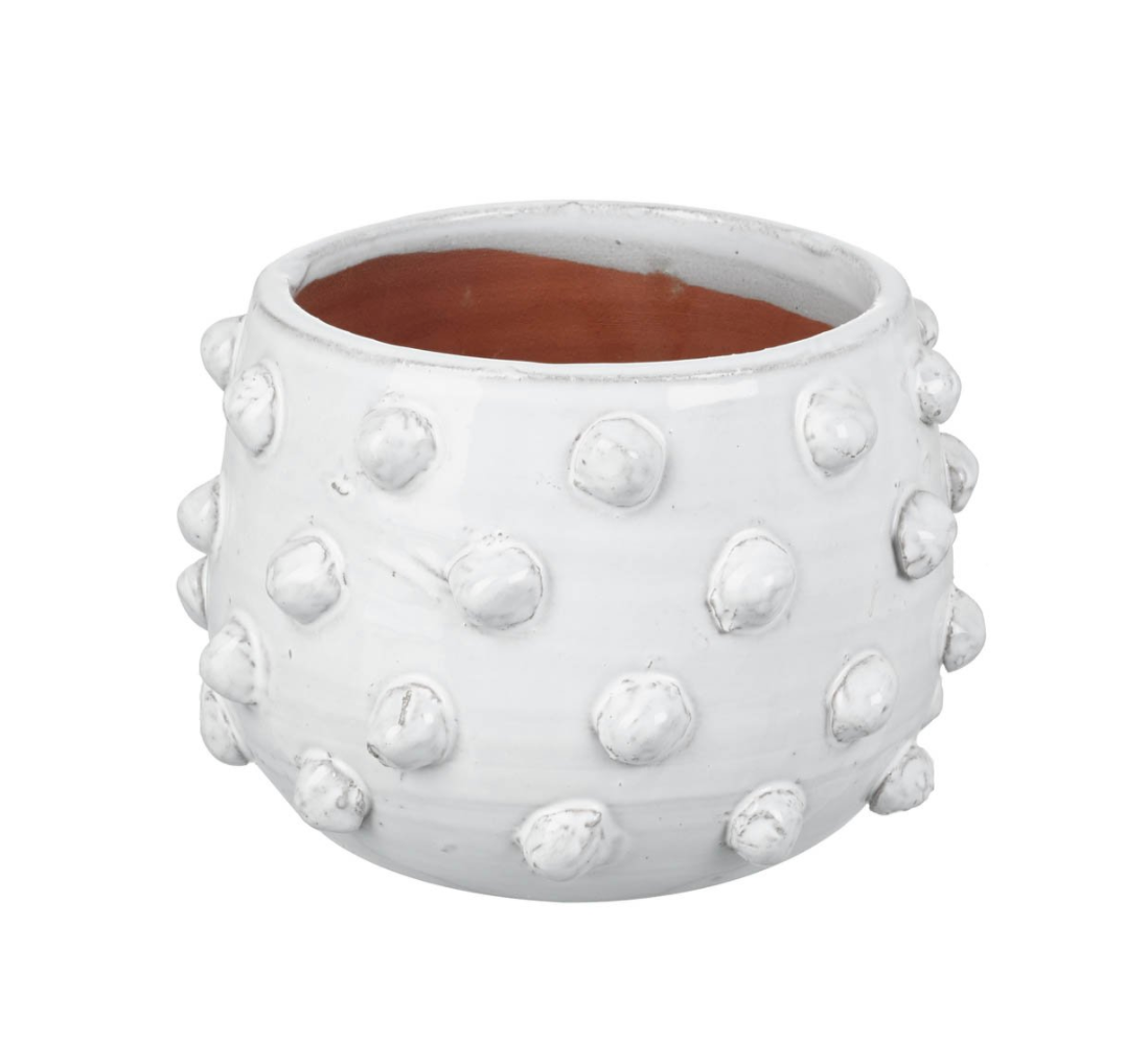 White Bobble Planter