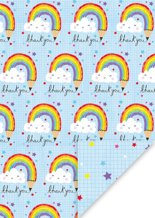 Flat Wrap Thank You Rainbow