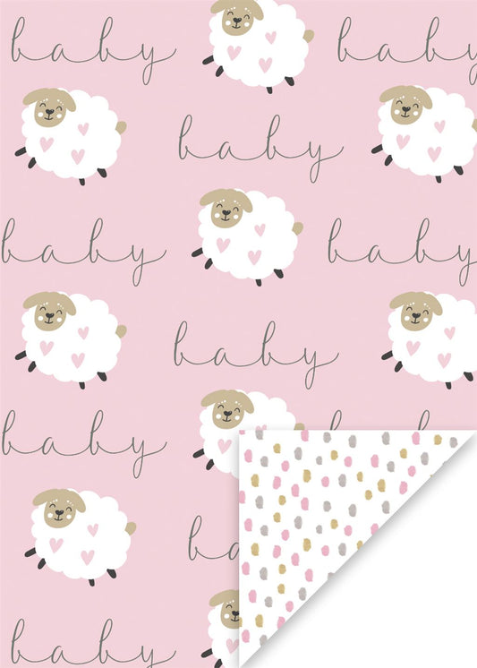 Flat Wrap Pink Baby Sheep