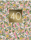 Age 40 Pink Floral