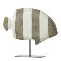 Wooden Striped Fish Decoration
