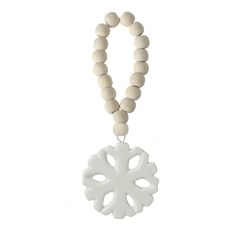 Hanging Snowflake With Bead Hanger