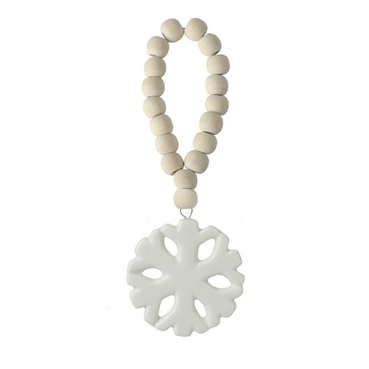 Hanging Snowflake With Bead Hanger