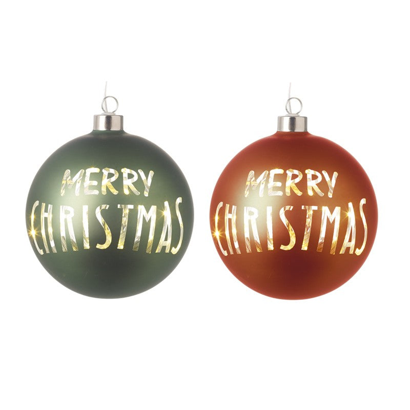 Large Glass Merry Christmas Bauble