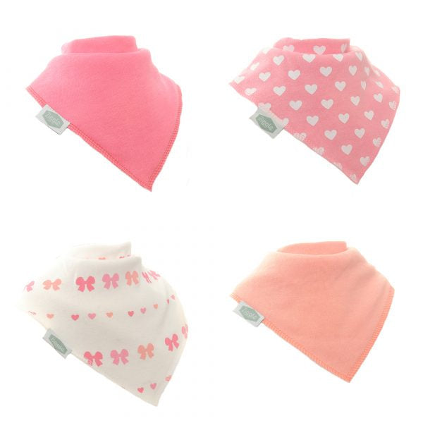 Hearts and Bows Boxed Bib Set