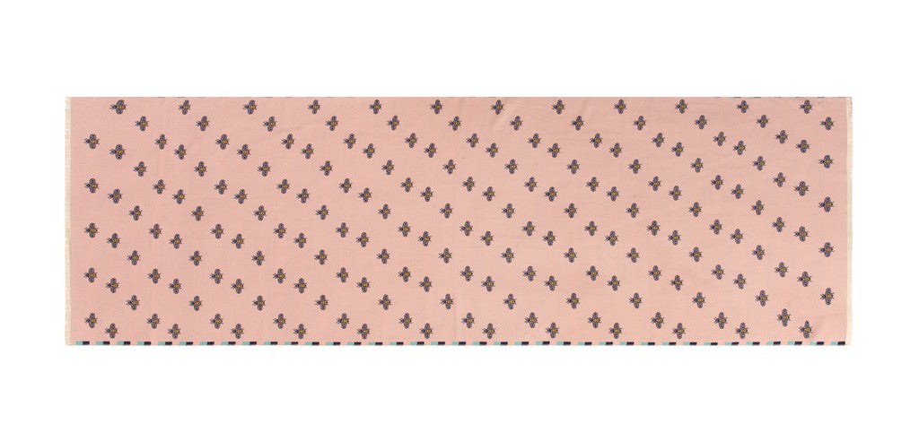 Pale Pink Bee Scarf