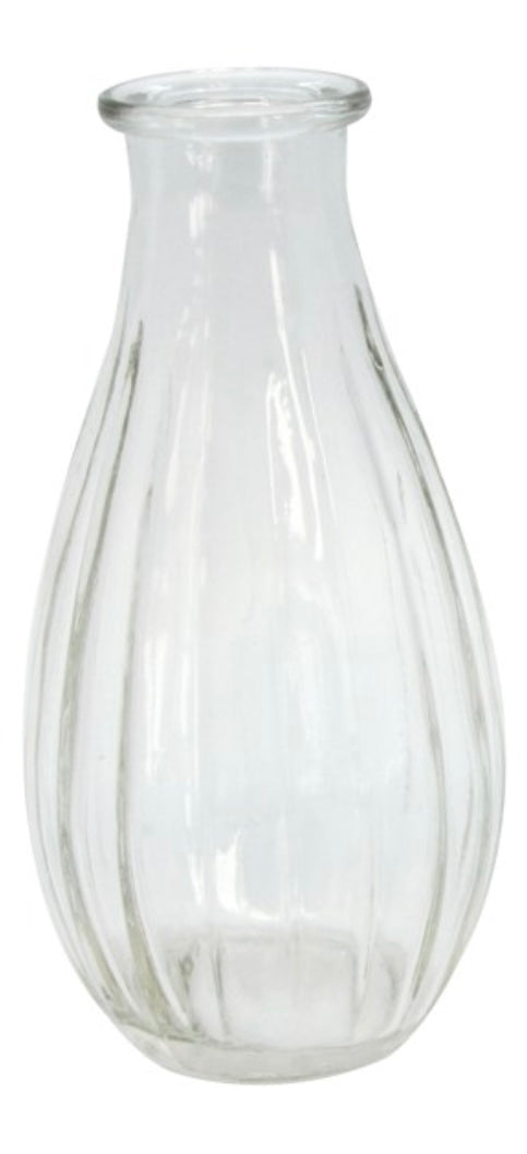 Clear Vase 24cm - Ribbed Difusser