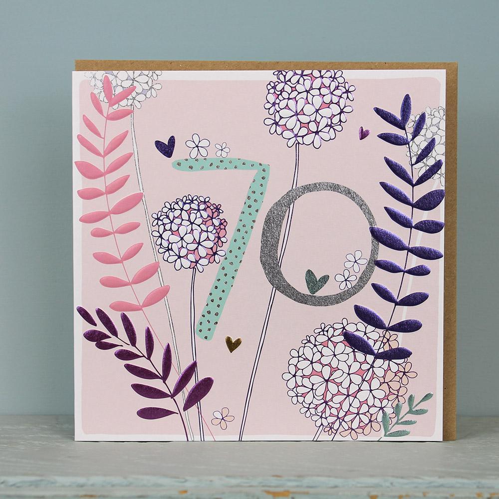 Female 70th Birthday Card