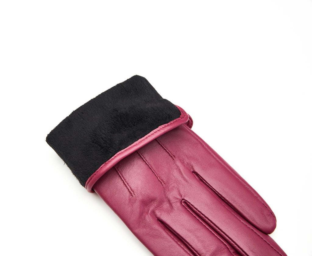 Cerise Soft Leather Gloves