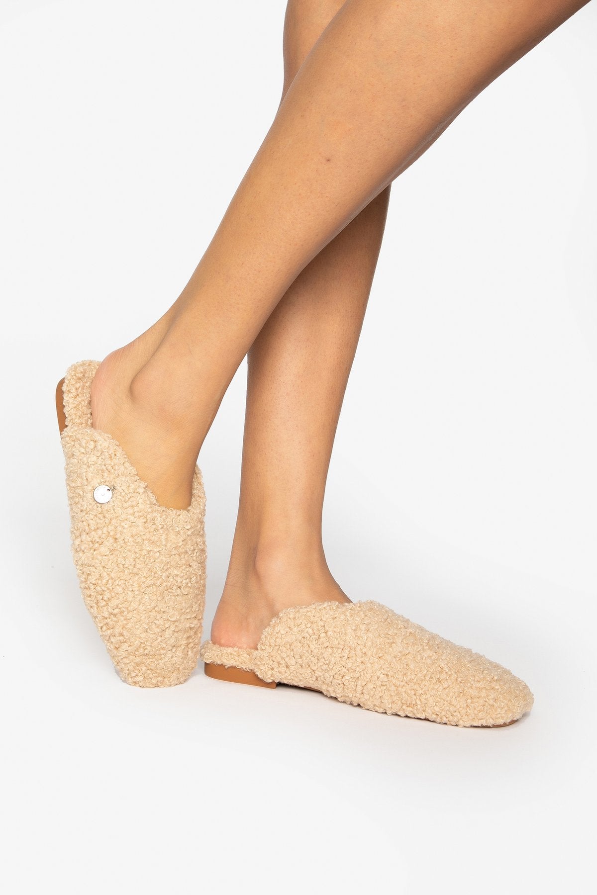 ! Carlotta Mule Slipper/Shoe - Natural was £49.99
